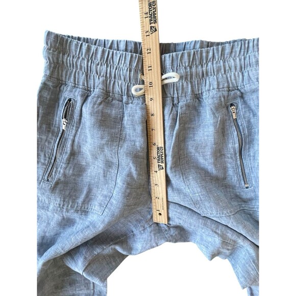 ATHLETA Women's Size 8 Chambray Cabo 100% Linen Jogger Pants Drawstring Waist - Picture 6 of 10